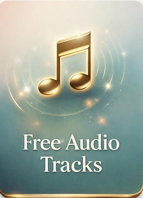 Free Audio Free Audio button with black text on a mint background.